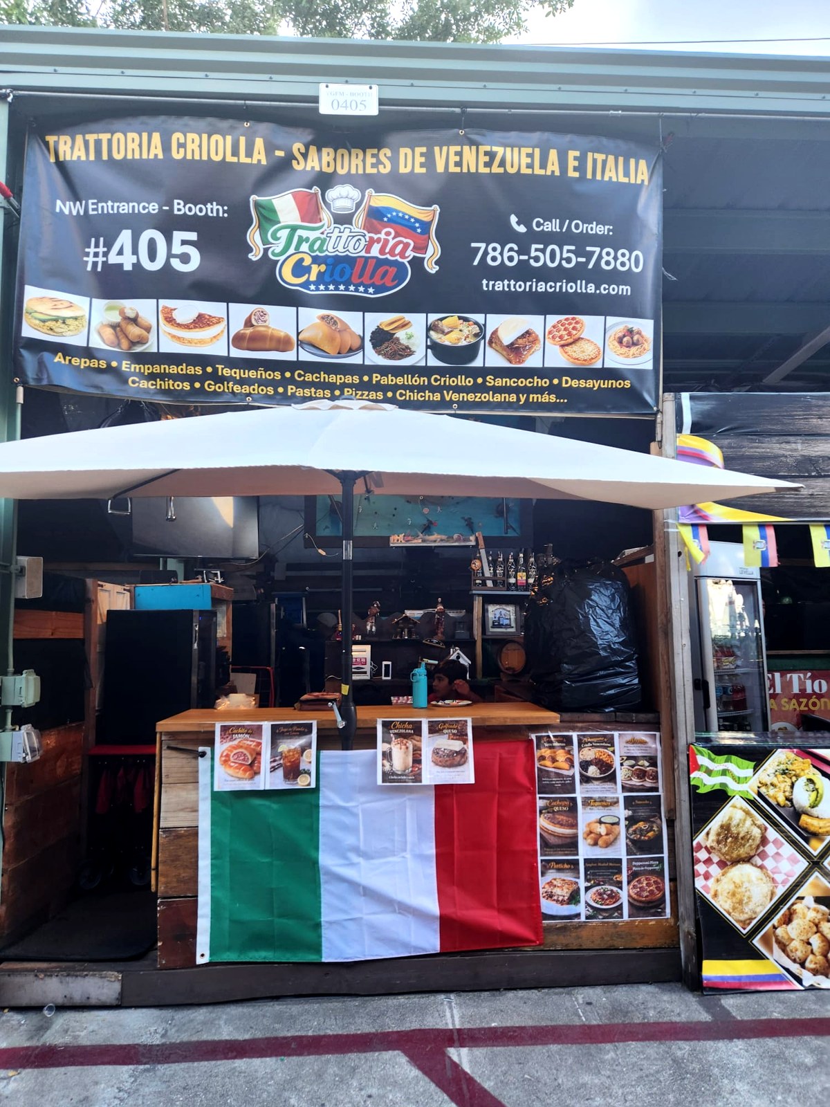 Trattoria Criolla booth